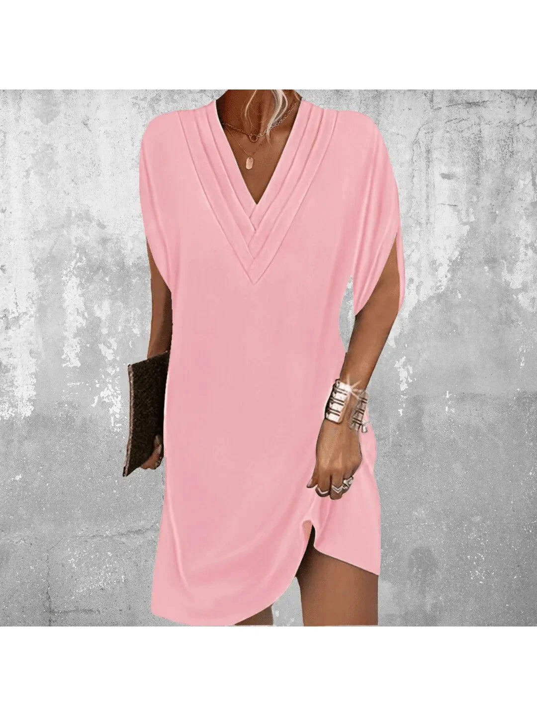MOREAU LYON | ROBE TUNIQUE À COL EN V POUR FEMMES