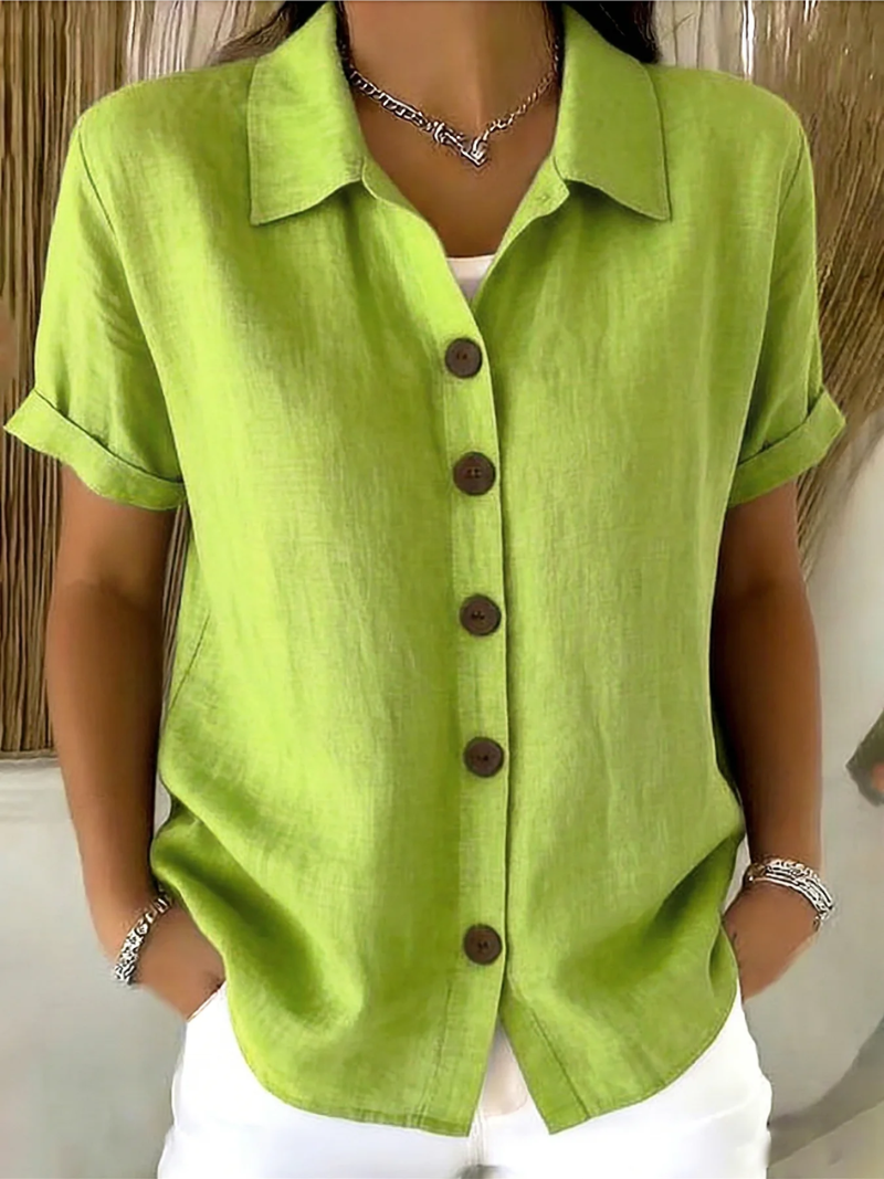 MOREAU LYON | CHEMISE À MANCHES COURTES AVEC COL POUR FEMMES
