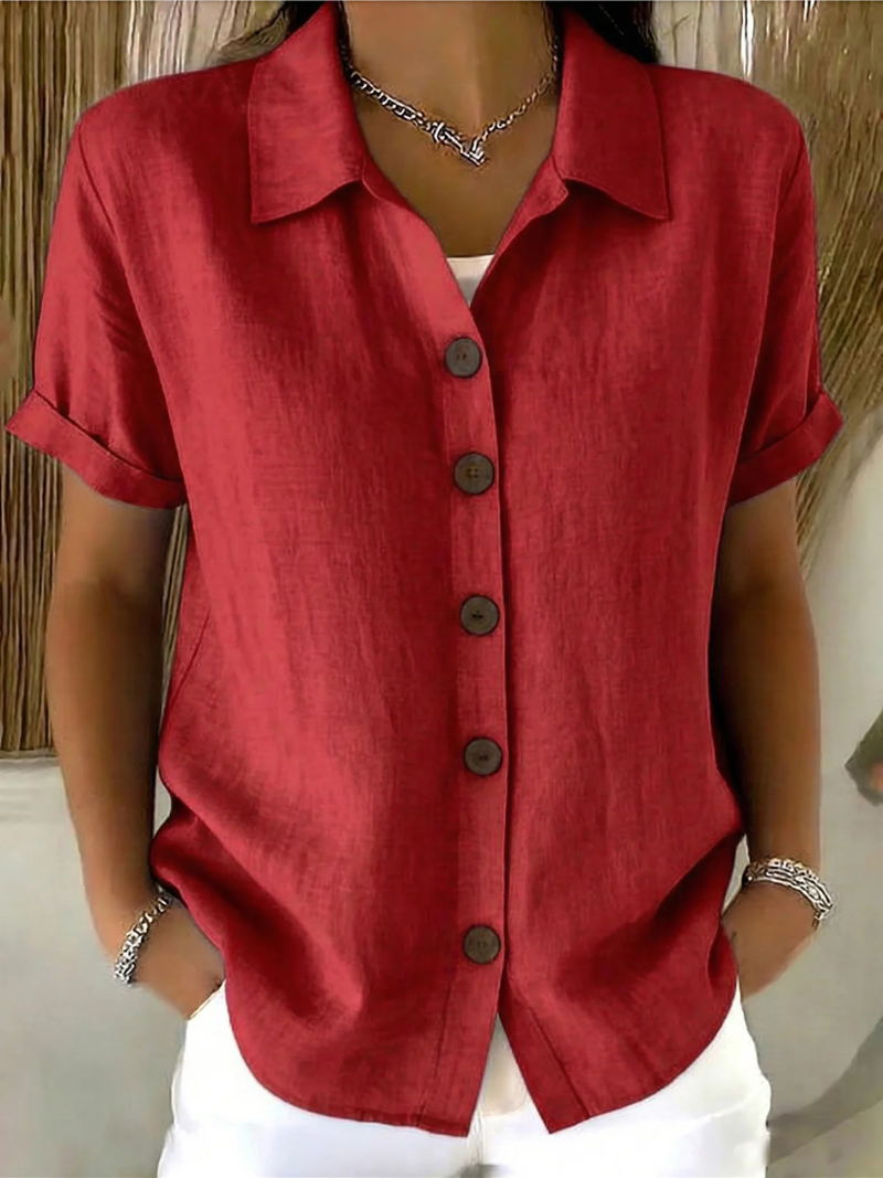 MOREAU LYON | CHEMISE À MANCHES COURTES AVEC COL POUR FEMMES