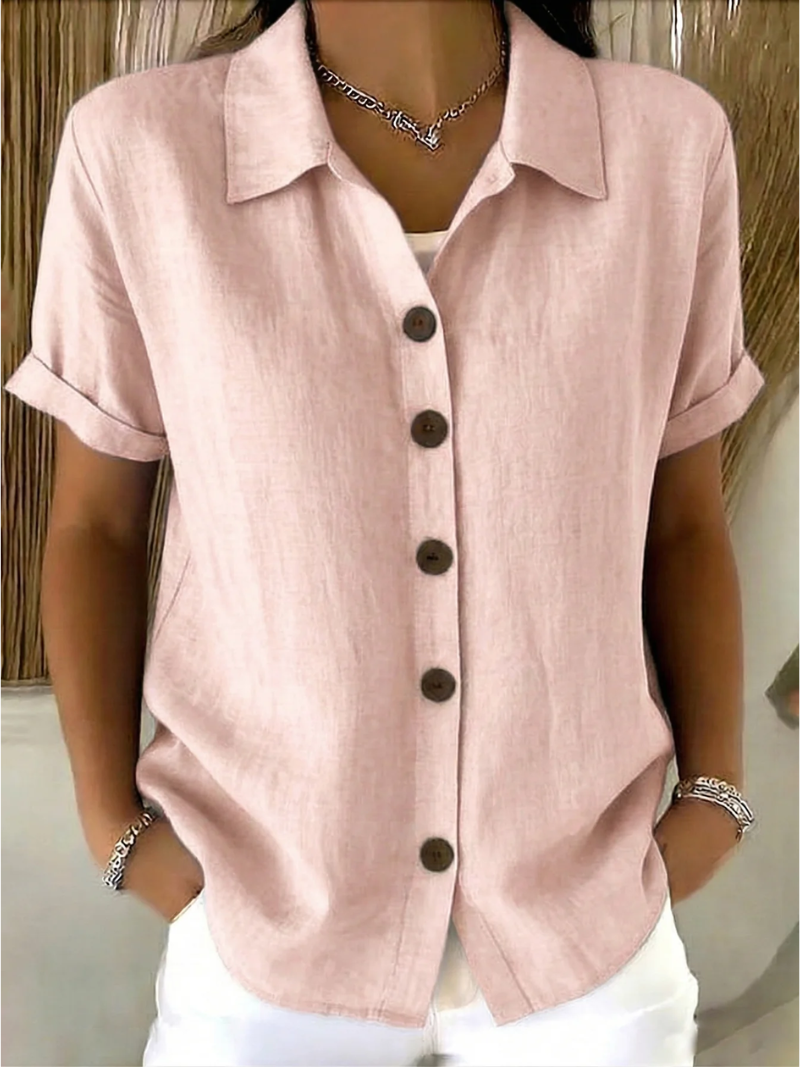 MOREAU LYON | CHEMISE À MANCHES COURTES AVEC COL POUR FEMMES