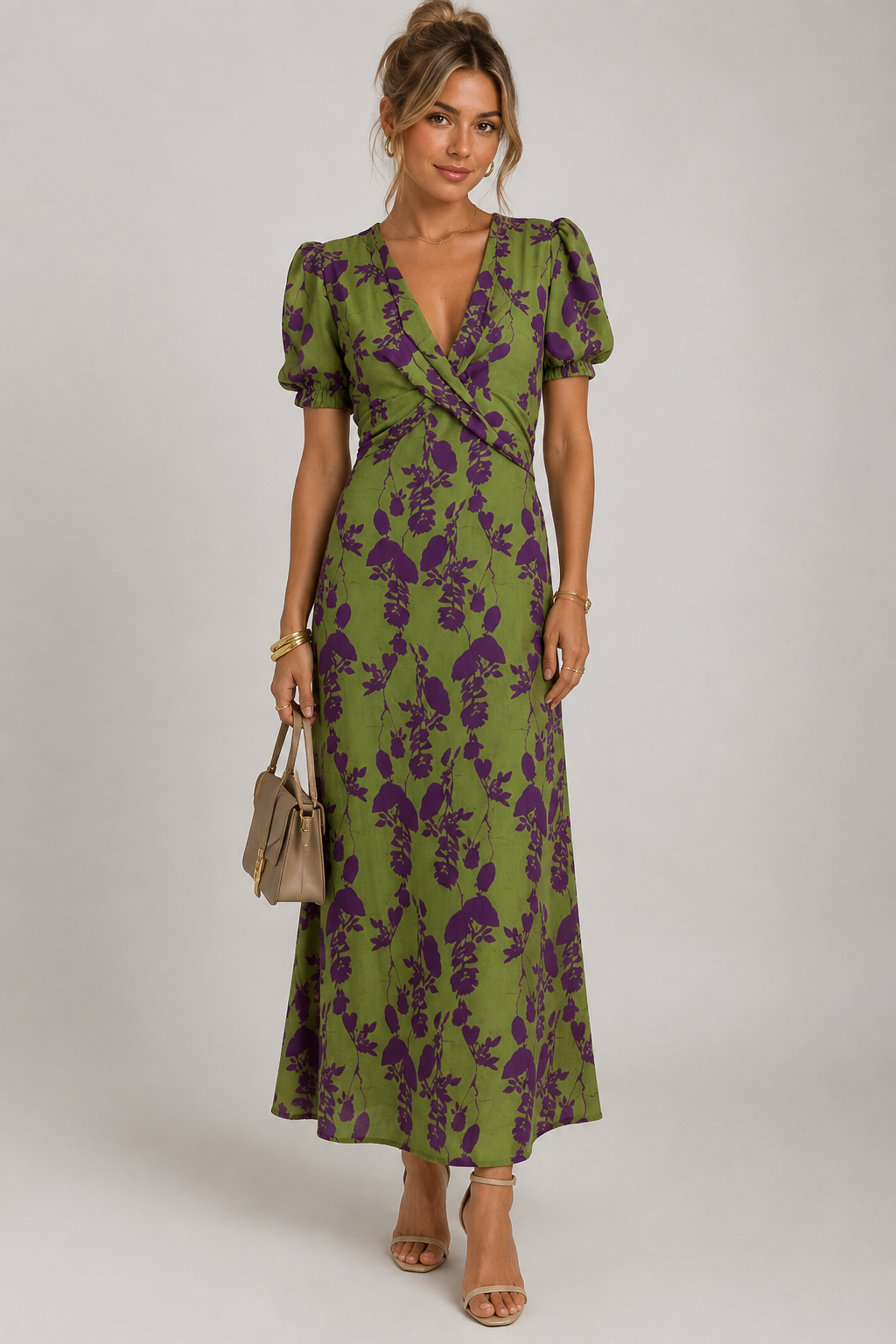 MOREAU LYON | ROBE MIDI ENVELOPPE ÉLÉGANTE POUR FEMMES