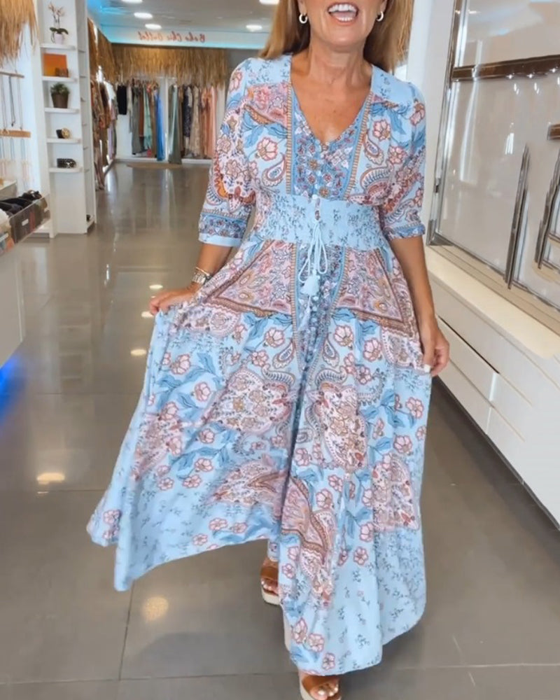 MOREAU LYON | MAXI ROBE IMPRIMÉE POUR FEMMES
