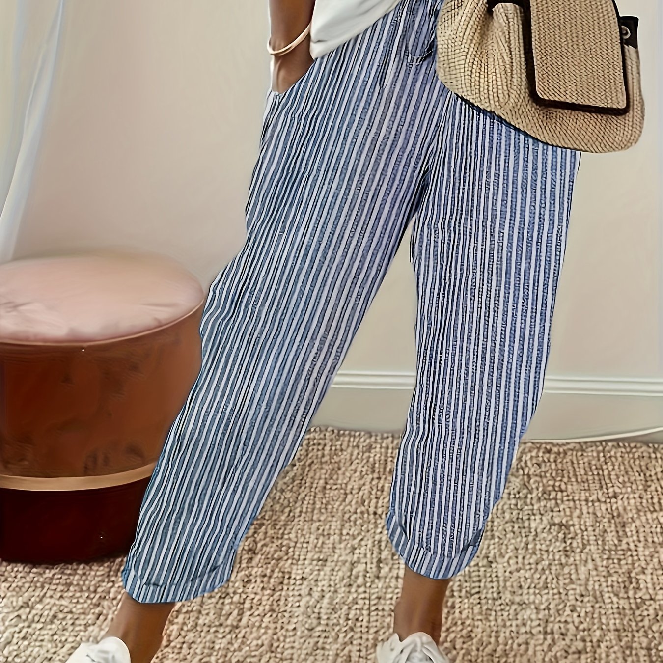 MOREAU LYON | PANTALONS LARGES À RAYURES POUR FEMMES