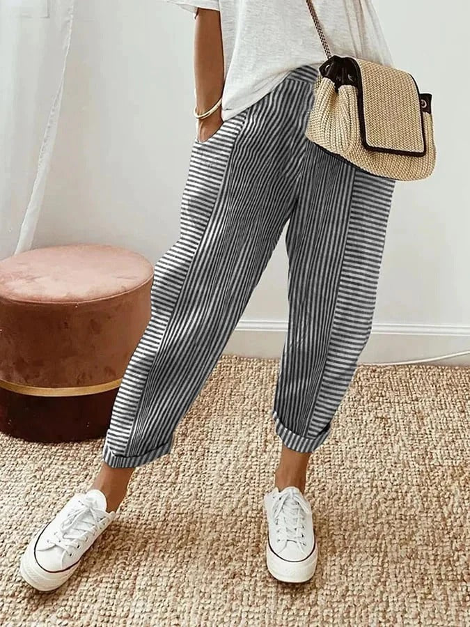 MOREAU LYON | PANTALONS RAYÉS STYLÉS POUR FEMMES