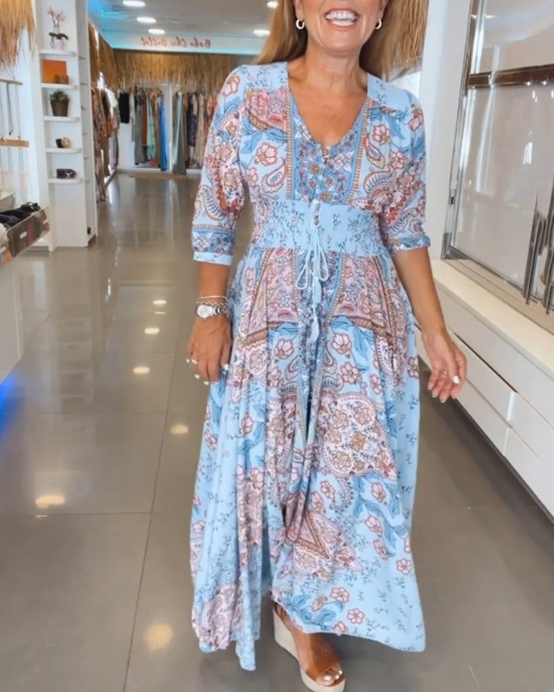 MOREAU LYON | MAXI ROBE IMPRIMÉE POUR FEMMES