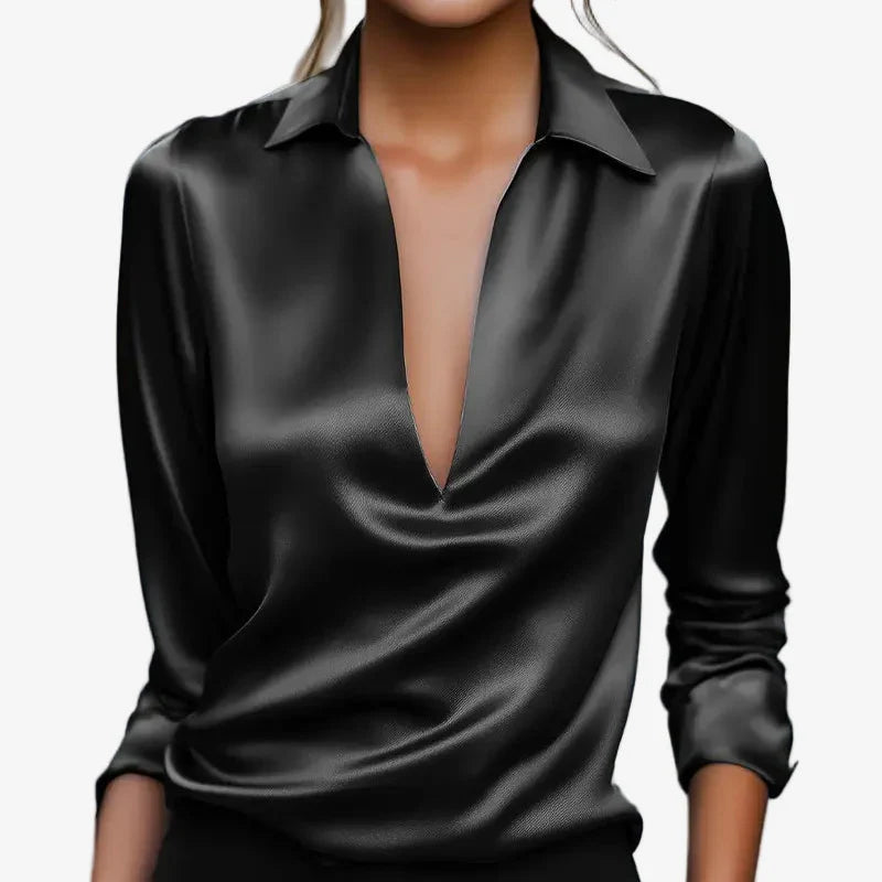 MOREAU LYON | BLOUSE SATINÉE ÉLÉGANTE POUR FEMMES