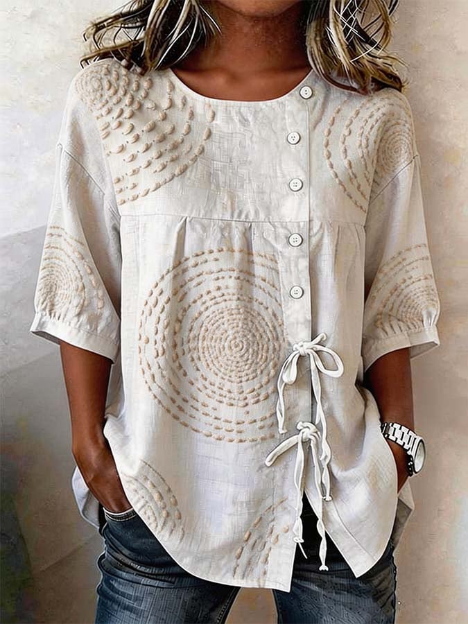 MOREAU LYON | TOP BRODÉ CLASSIQUE POUR FEMME