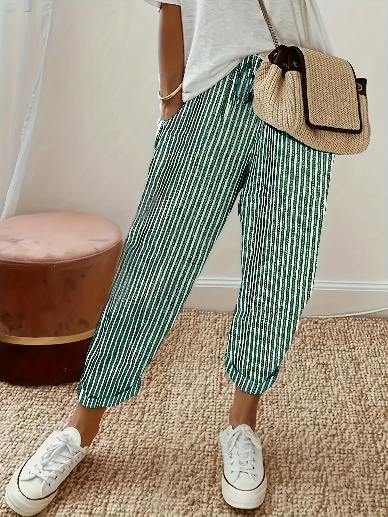 MOREAU LYON | PANTALONS LARGES À RAYURES POUR FEMMES