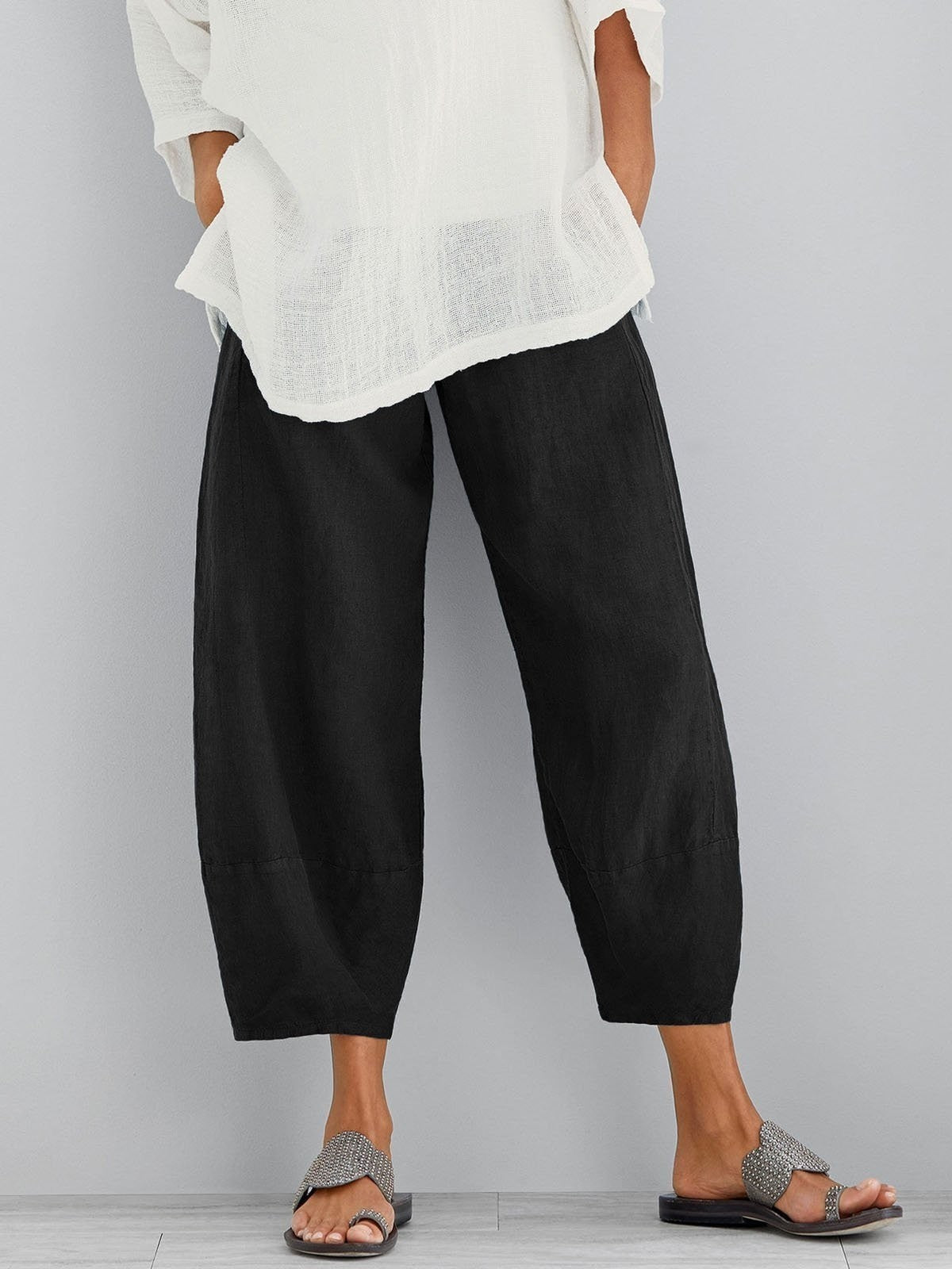 MOREAU LYON | PANTALONS CROP EN COTON POUR FEMMES