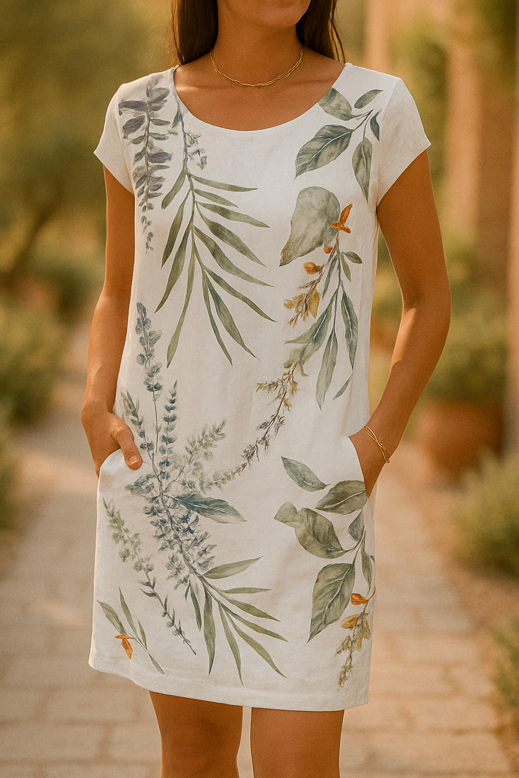 MOREAU LYON | ROBE IMPRIMÉE À COL ROND POUR FEMMES