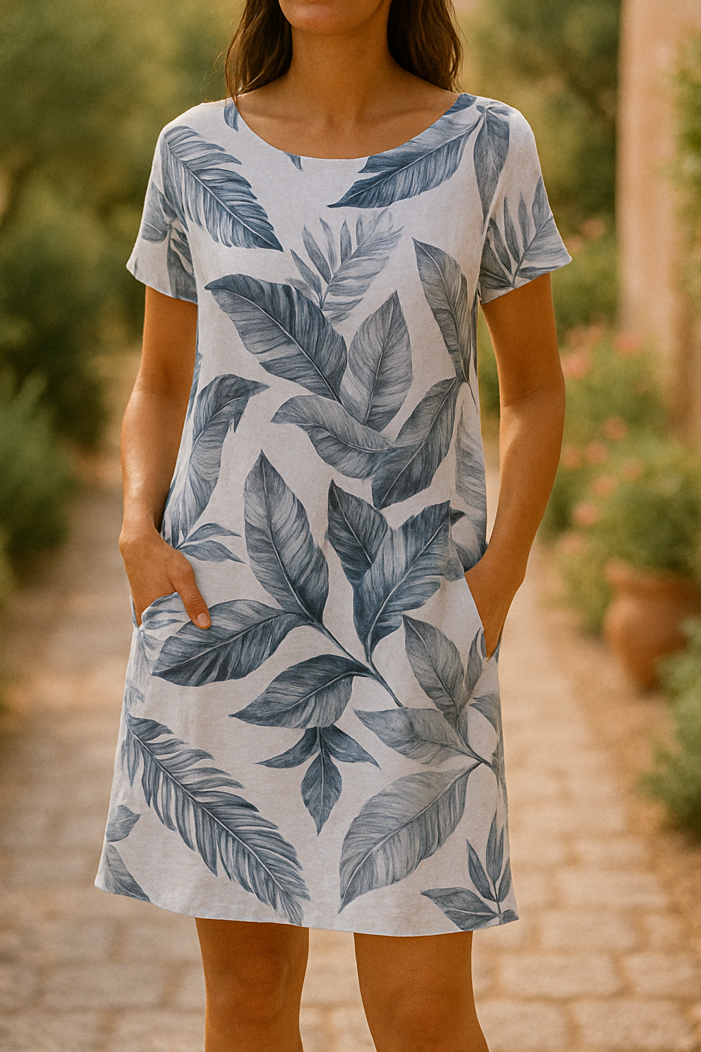 MOREAU LYON | ROBE IMPRIMÉE À COL ROND POUR FEMMES