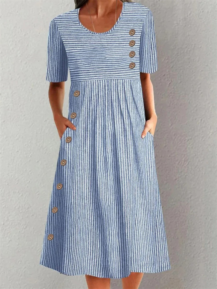 MOREAU LYON | ROBE D'ÉTÉ À RAYURES POUR FEMMES