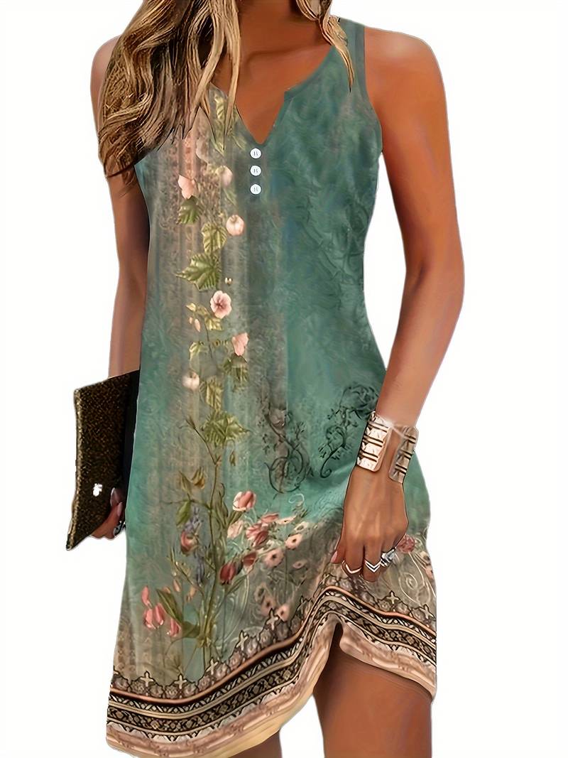 MOREAU LYON | ROBE MINI IMPRIMÉE À COL EN V POUR FEMMES