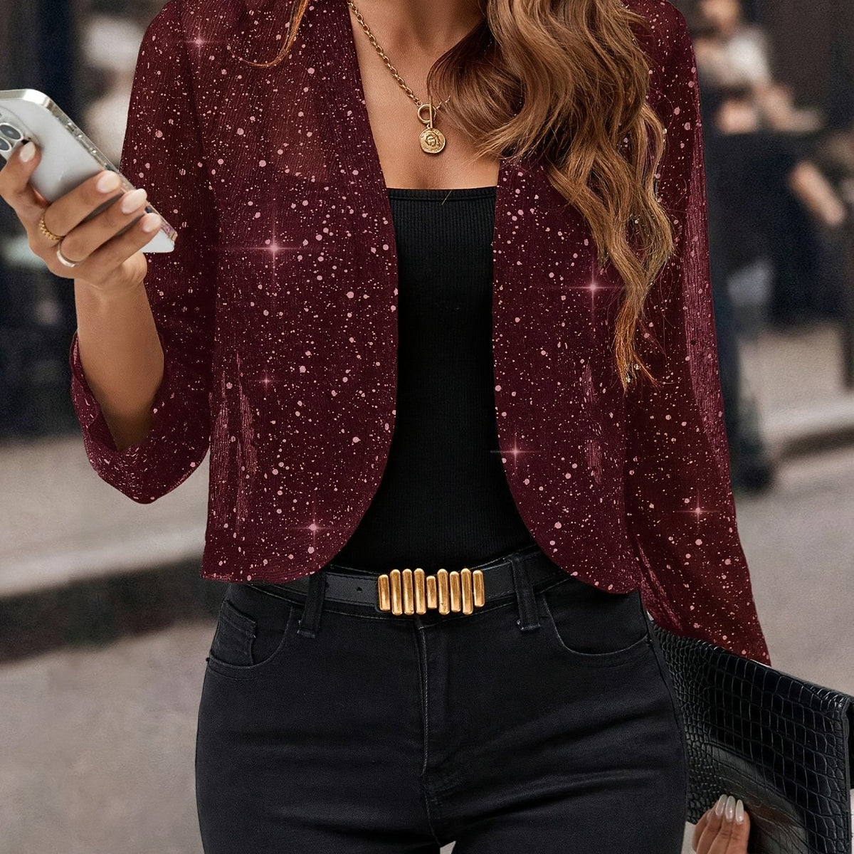 MOREAU LYON | VESTE COURTE À PAILLETTES POUR FEMMES