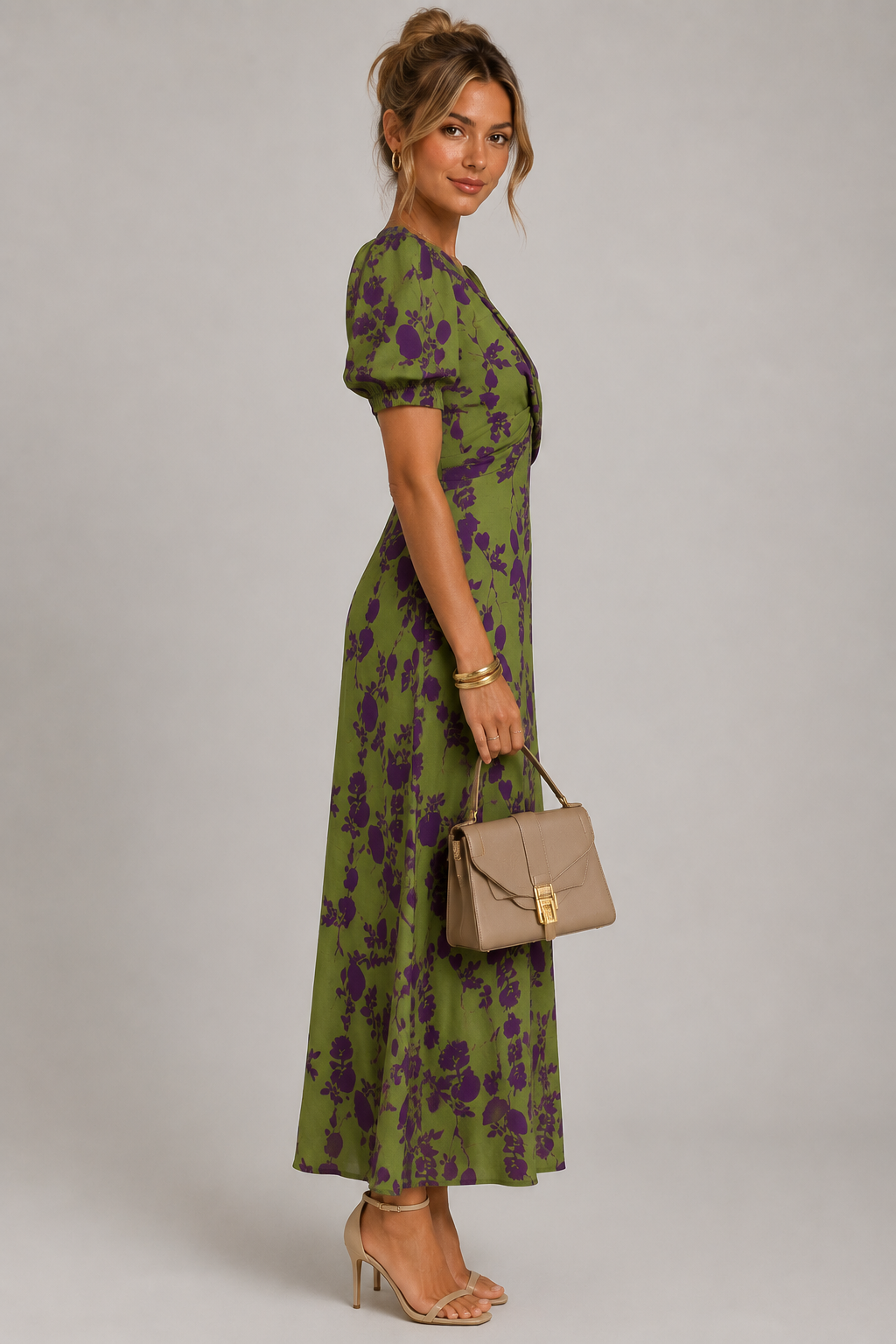 MOREAU LYON | ROBE MIDI ENVELOPPE ÉLÉGANTE POUR FEMMES