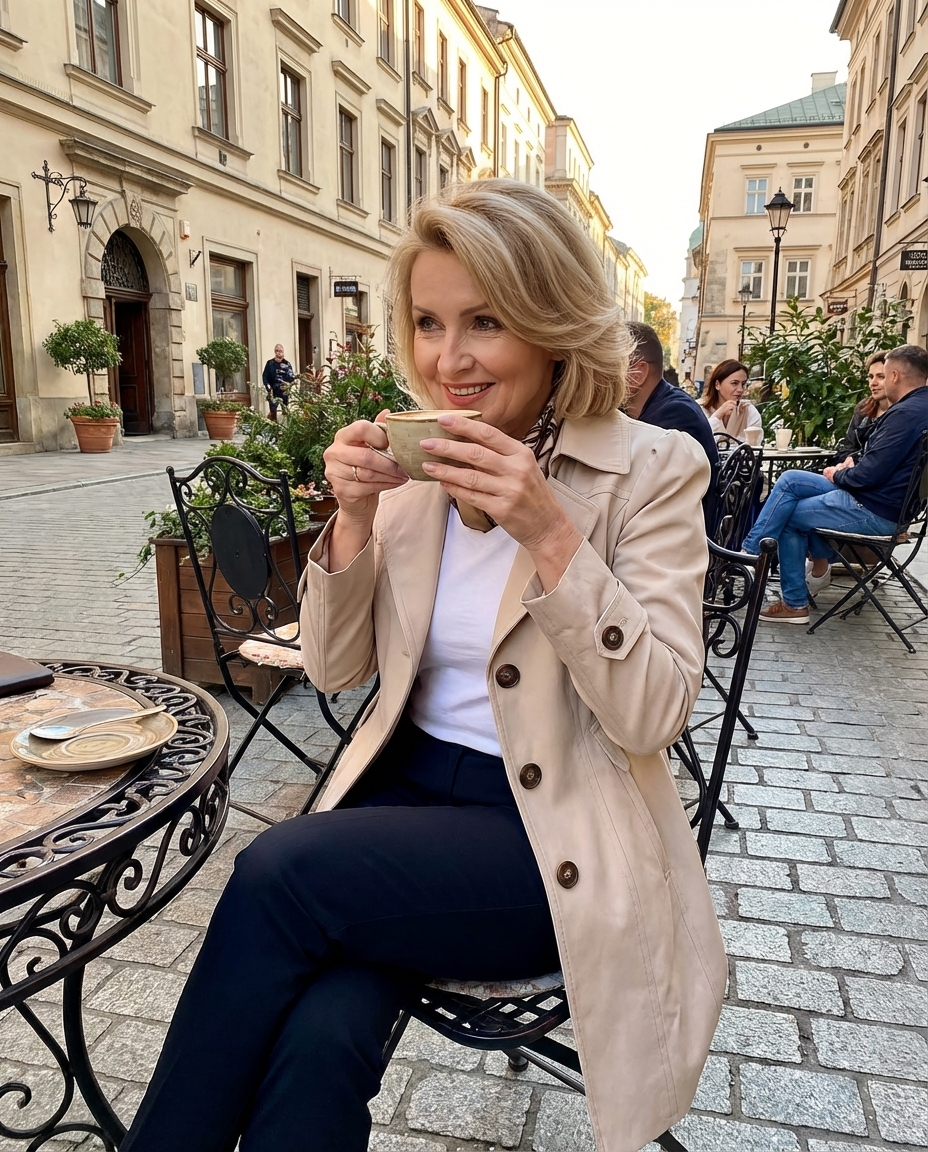 MOREAU LYON | MANTEAU LONG ANCIENNE ÉLÉGANT POUR FEMMES