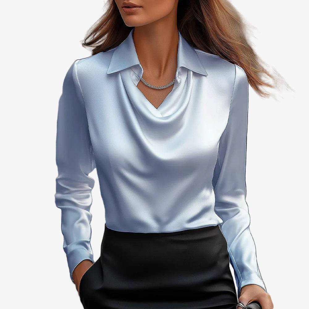 MOREAU LYON | BLOUSE DRAPÉE COL COWL POUR FEMMES