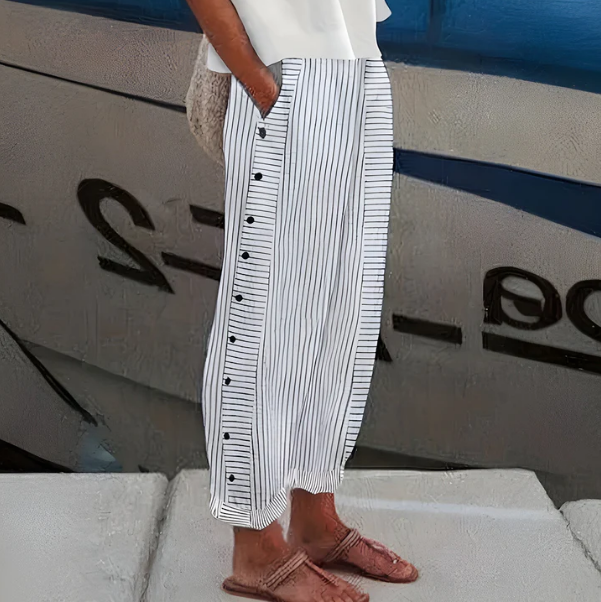 MOREAU LYON | PANTALON FLUIDE RAYÉ POUR FEMMES