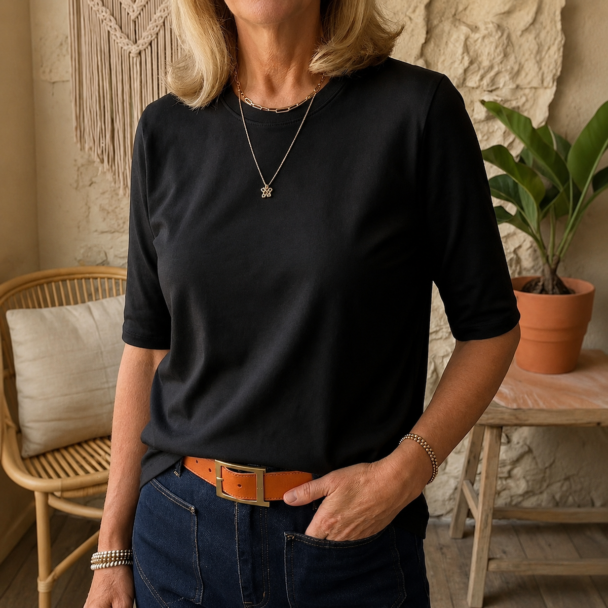 MOREAU LYON | T-SHIRT À MANCHES MI-LONGUES POUR FEMMES