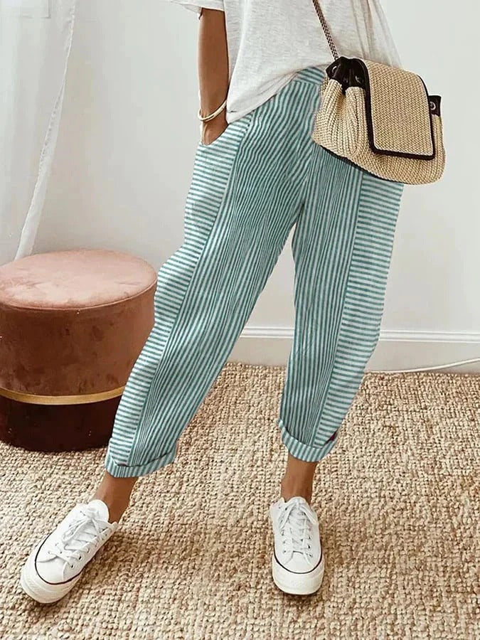 MOREAU LYON | PANTALONS RAYÉS STYLÉS POUR FEMMES