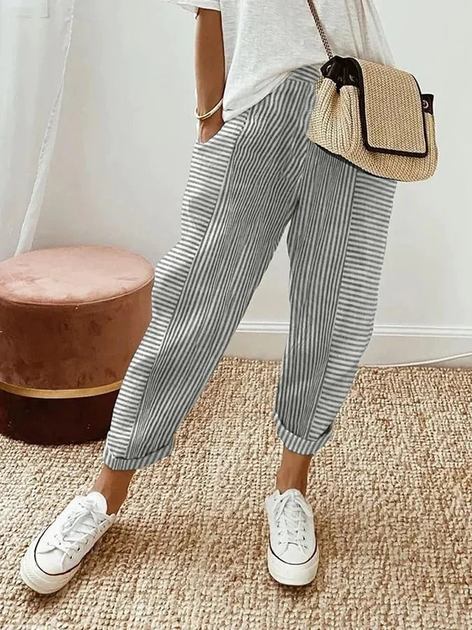 MOREAU LYON | PANTALONS RAYÉS STYLÉS POUR FEMMES