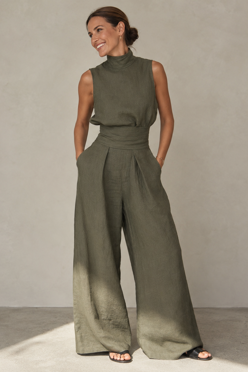 MOREAU LYON | COMBINAISON PANTALON LARGE CLASSIQUE POUR FEMMES