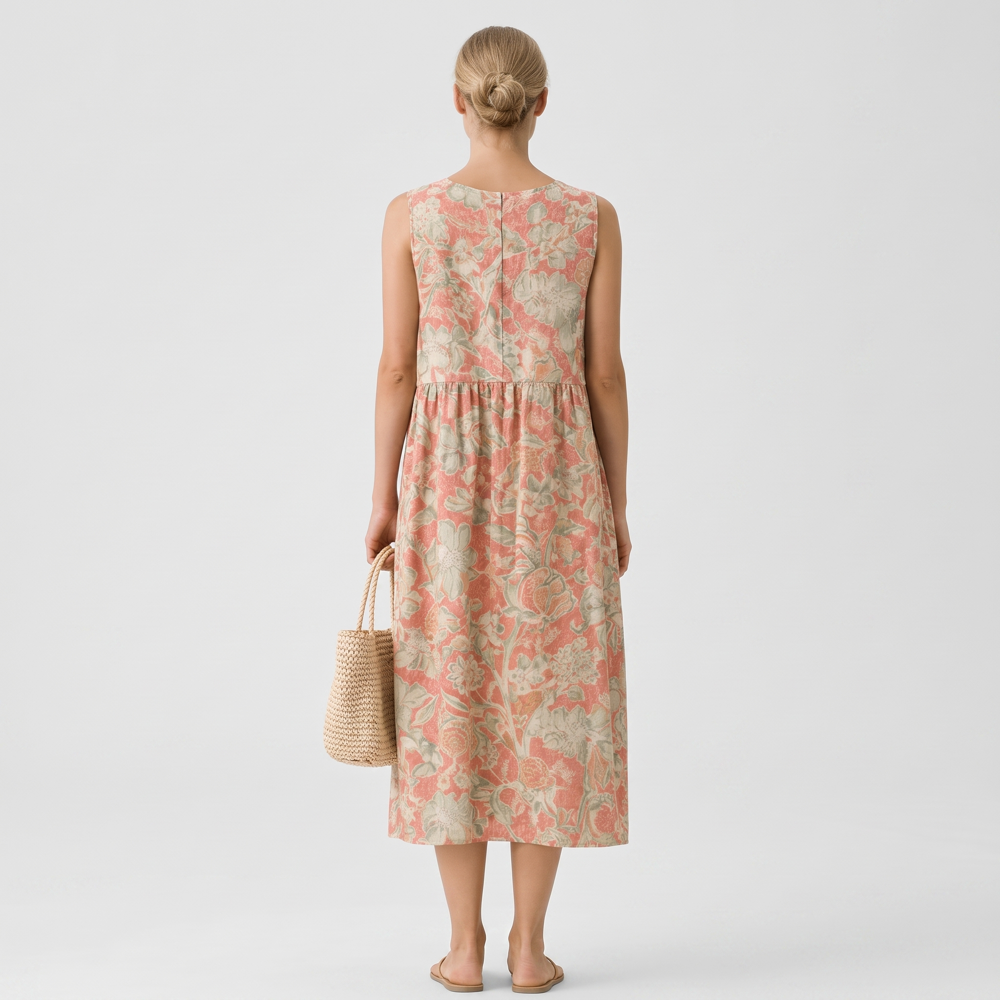 MOREAU LYON | FLORALE ROBE MIDI FLUIDE POUR FEMMES