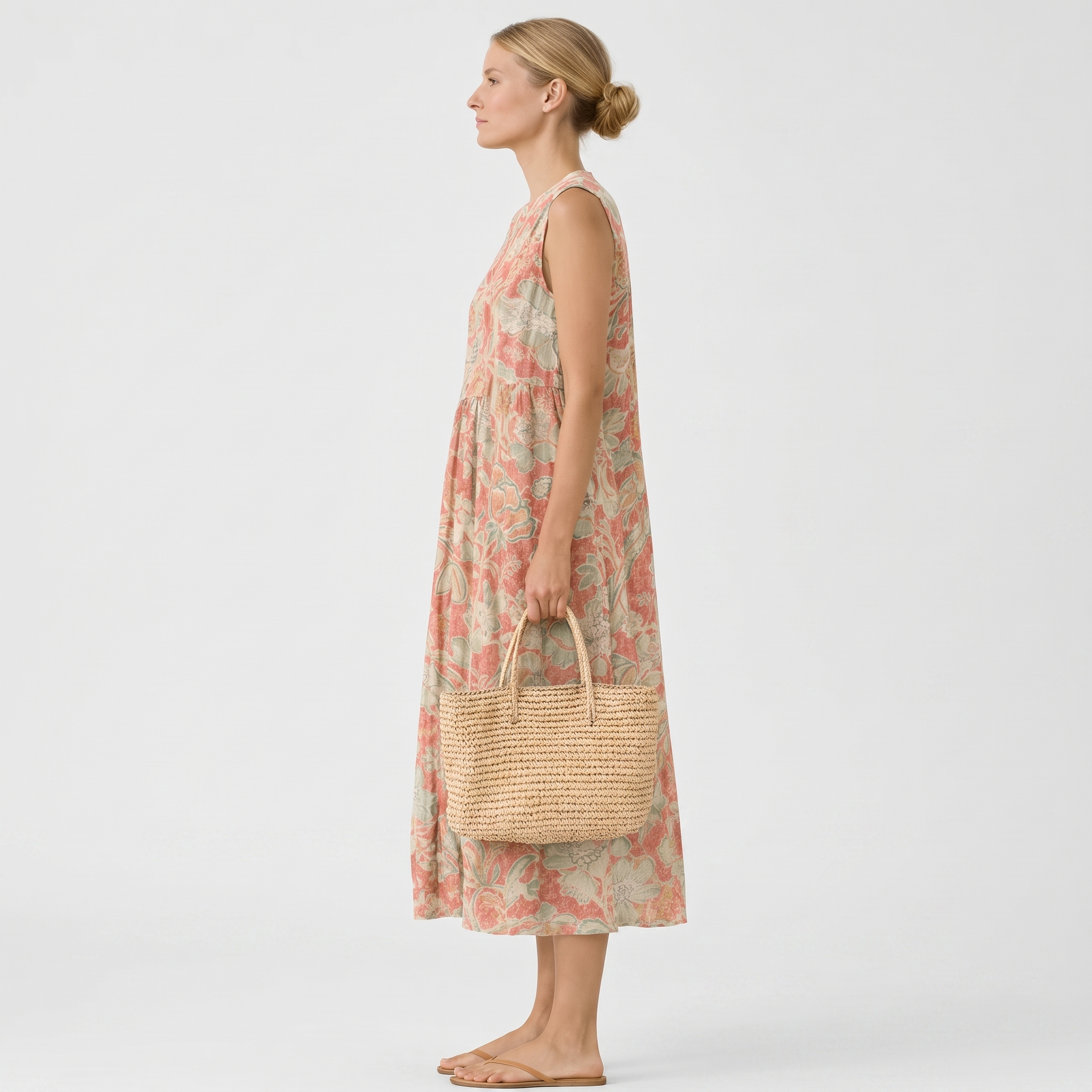 MOREAU LYON | FLORALE ROBE MIDI FLUIDE POUR FEMMES