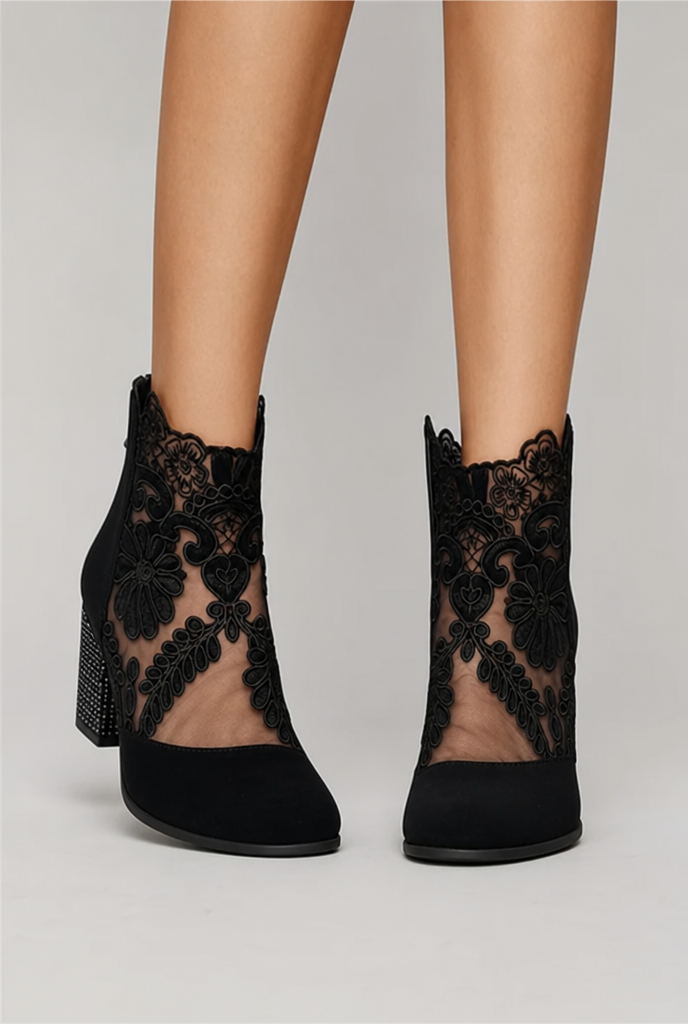 MOREAU LYON | BOTTINES EN DENTELLE FLORALE POUR FEMMES