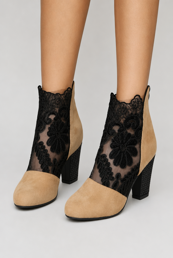 MOREAU LYON | BOTTINES EN DENTELLE FLORALE POUR FEMMES
