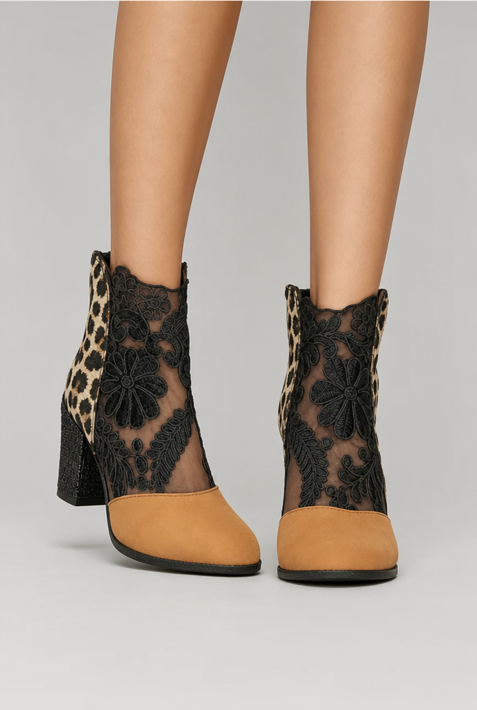MOREAU LYON | BOTTINES EN DENTELLE FLORALE POUR FEMMES