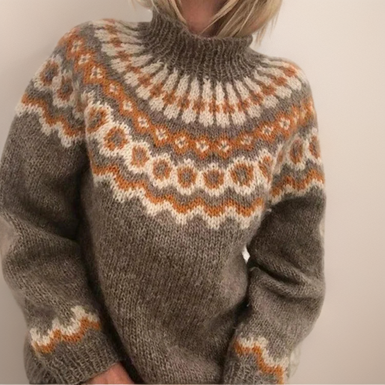 MOREAU LYON | PULL COL ROLLÉ RIBBÉ POUR FEMMES