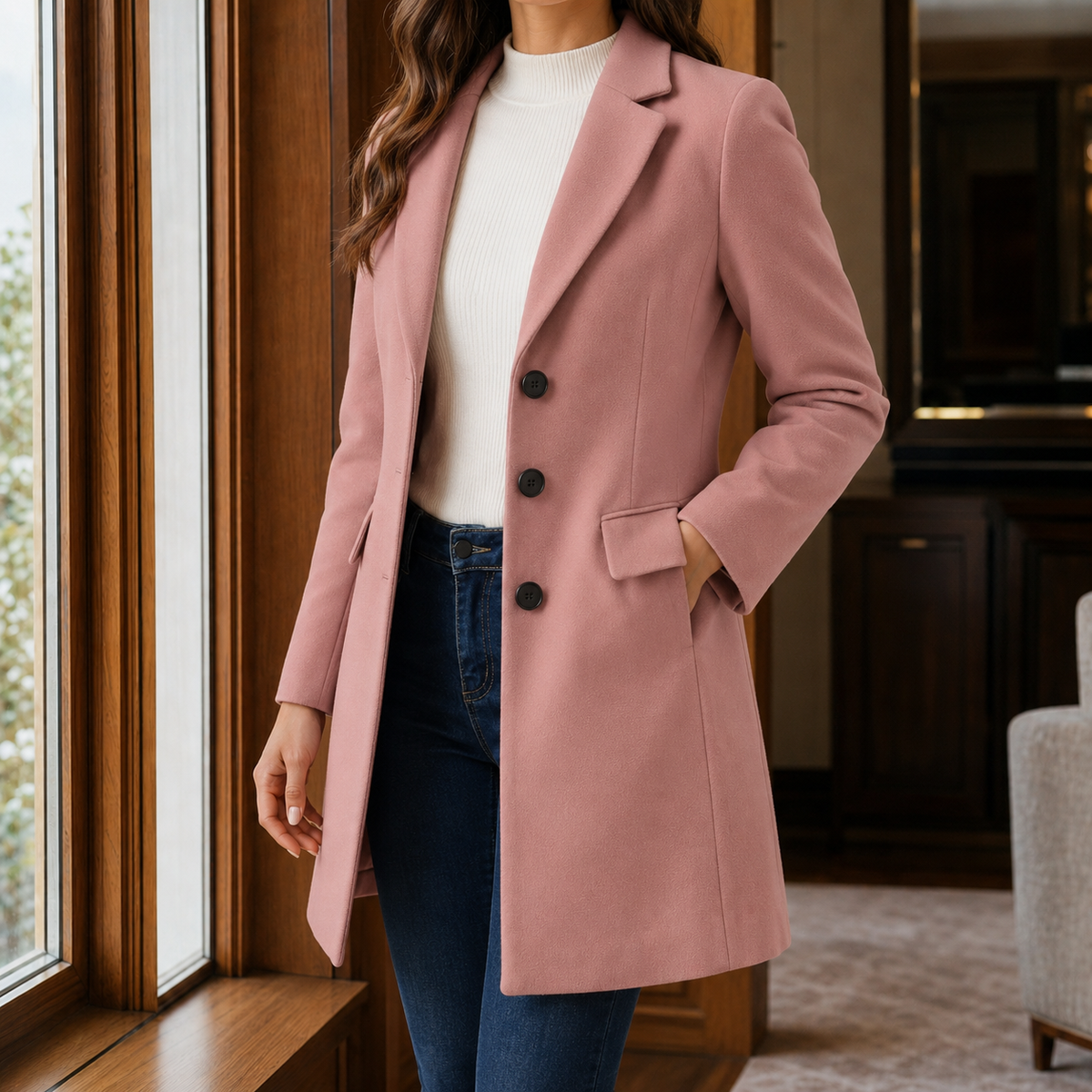 MOREAU LYON | MANTEAU MI-LONG AJUSTÉ POUR FEMMES