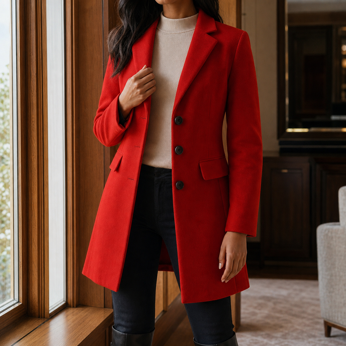 MOREAU LYON | MANTEAU MI-LONG AJUSTÉ POUR FEMMES