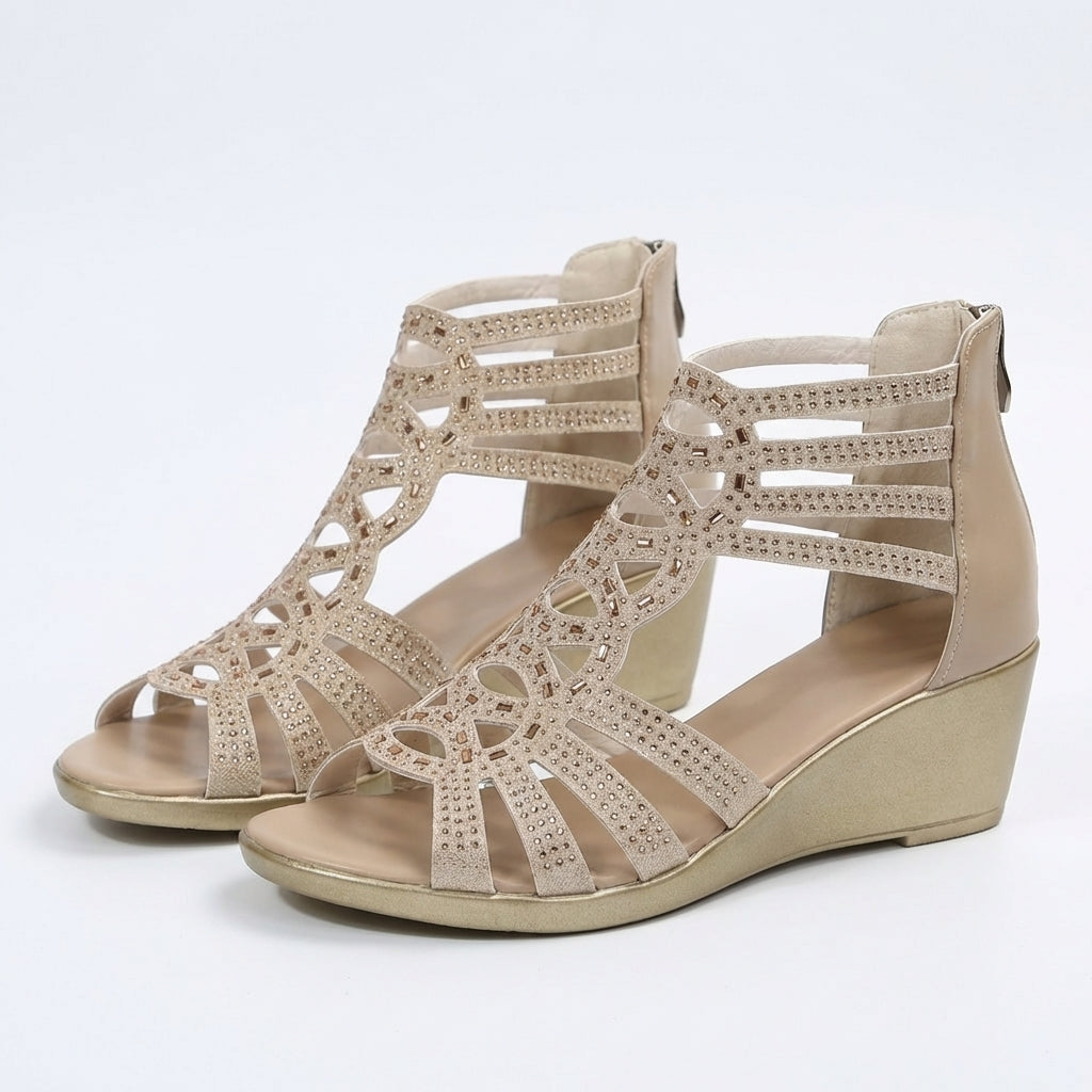 MOREAU LYON | SANDALE COMPENSÉE CHIC POUR FEMME