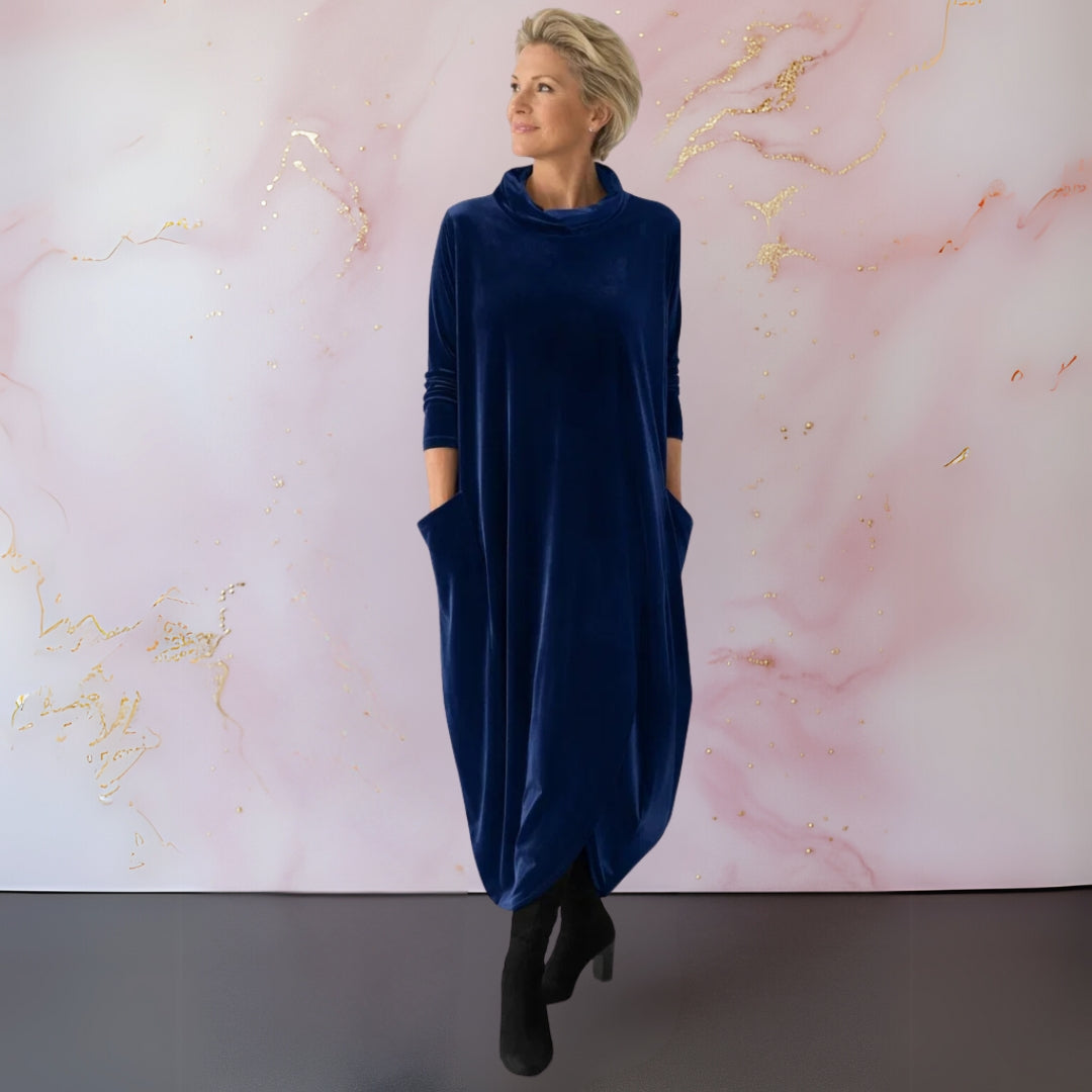MOREAU LYON | ROBE MAXI EN VELOURS DRAPÉE POUR FEMMES