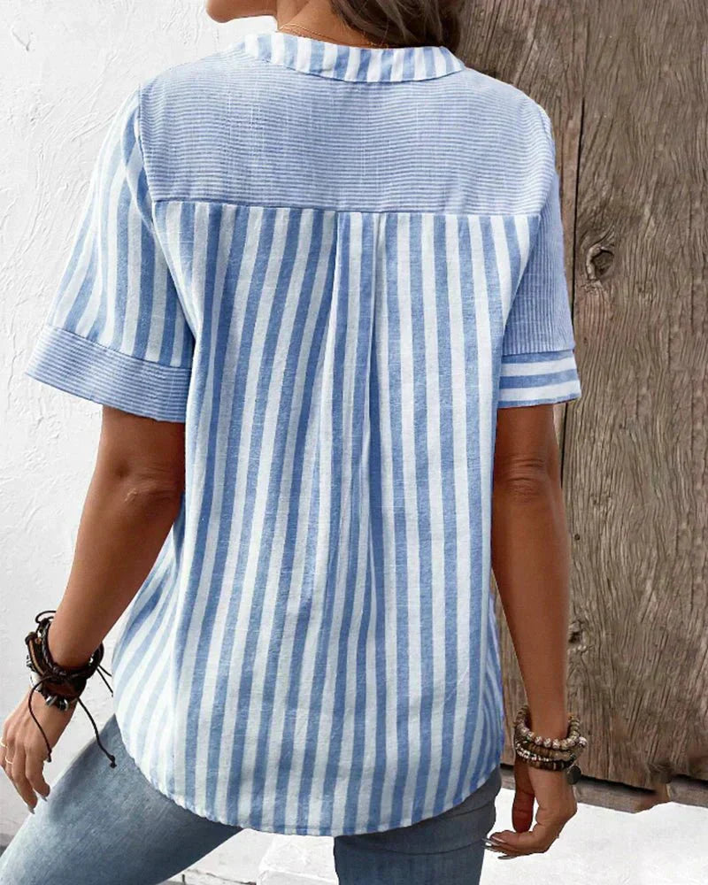 MOREAU LYON | BLOUSE RAYÉE ÉLÉGANTE FOR WOMEN