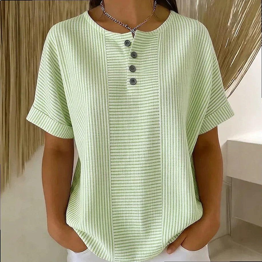 MOREAU LYON | BLOUSE À BOUTONS RAYÉE POUR FEMMES