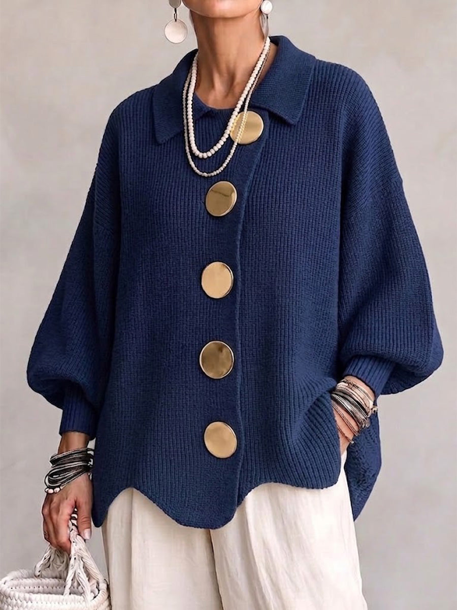 MOREAU LYON | GILET EN TRICOTÉE À COL OVERSIZE POUR FEMMES