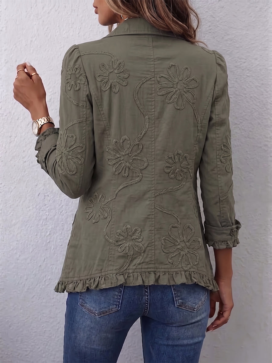 MOREAU LYON | VESTE BRODÉE À VOLANTS POUR FEMMES