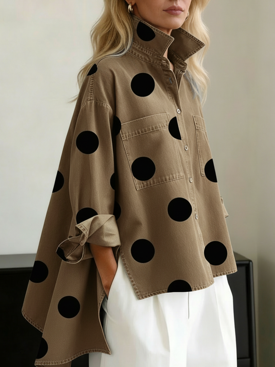 MOREAU LYON | CHEMISE OVERSIZE À POIS POUR FEMMES