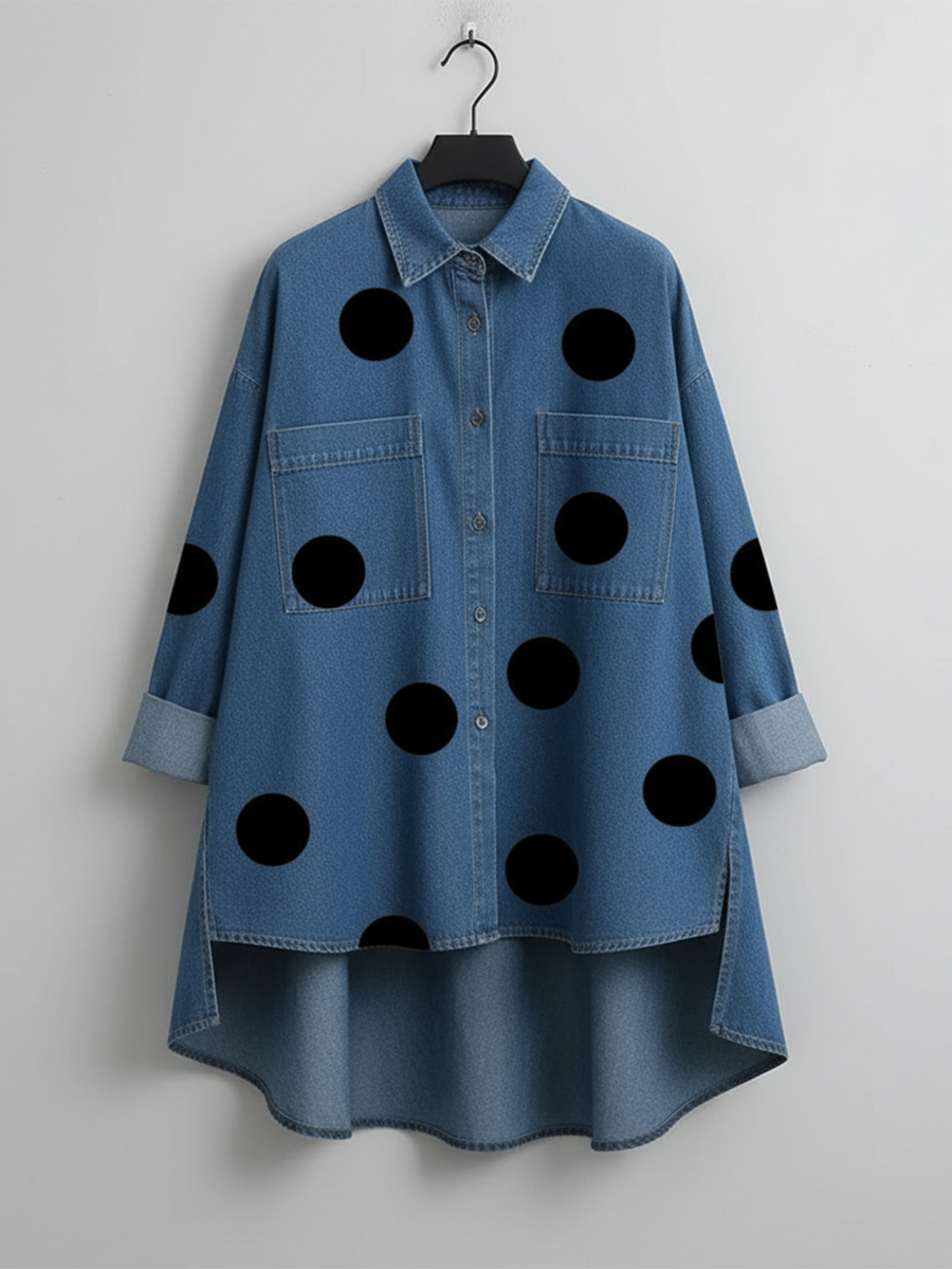 MOREAU LYON | CHEMISE OVERSIZE À POIS POUR FEMMES