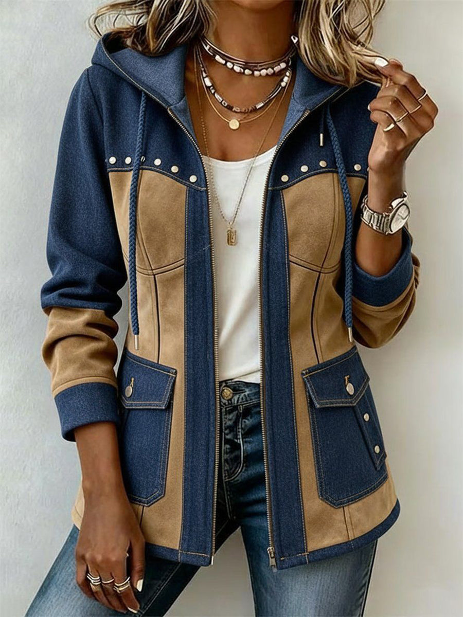 MOREAU LYON | VESTE À CAPUCHE STYLE PATCHWORK POUR FEMMES