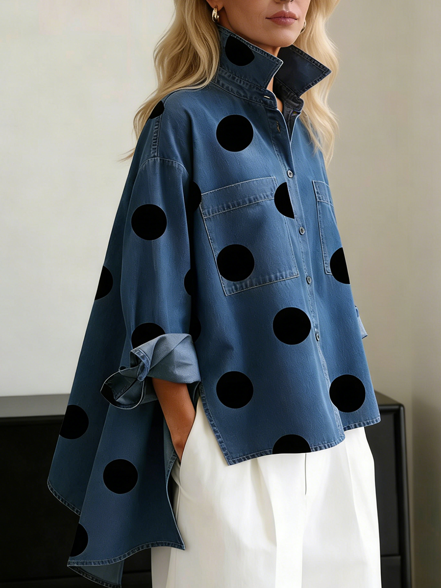 MOREAU LYON | CHEMISE OVERSIZE À POIS POUR FEMMES