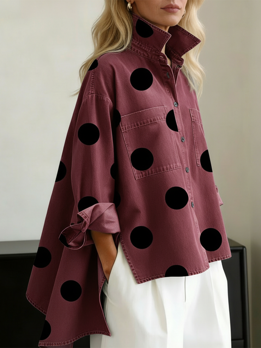 MOREAU LYON | CHEMISE OVERSIZE À POIS POUR FEMMES