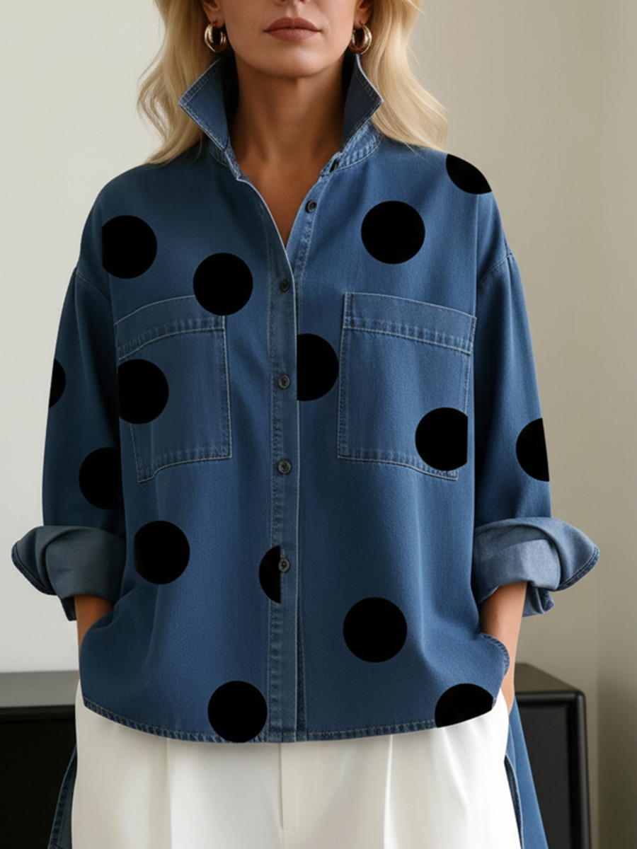 MOREAU LYON | CHEMISE OVERSIZE À POIS POUR FEMMES