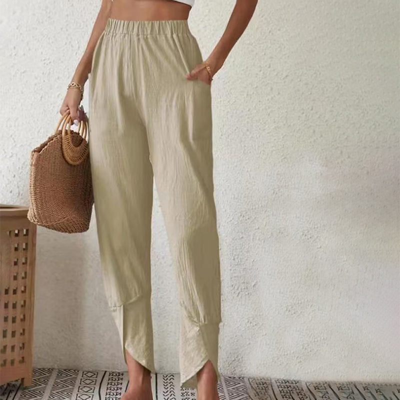 MOREAU LYON | PANTALON DROIT EN LIN POUR FEMMES