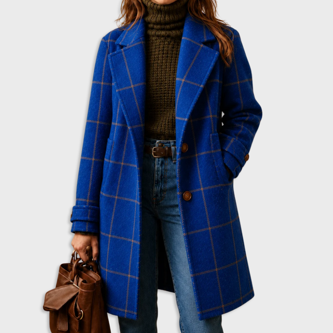 MOREAU LYON | MANTEAU À CARREAUX À COUPE DROITE POUR FEMMES