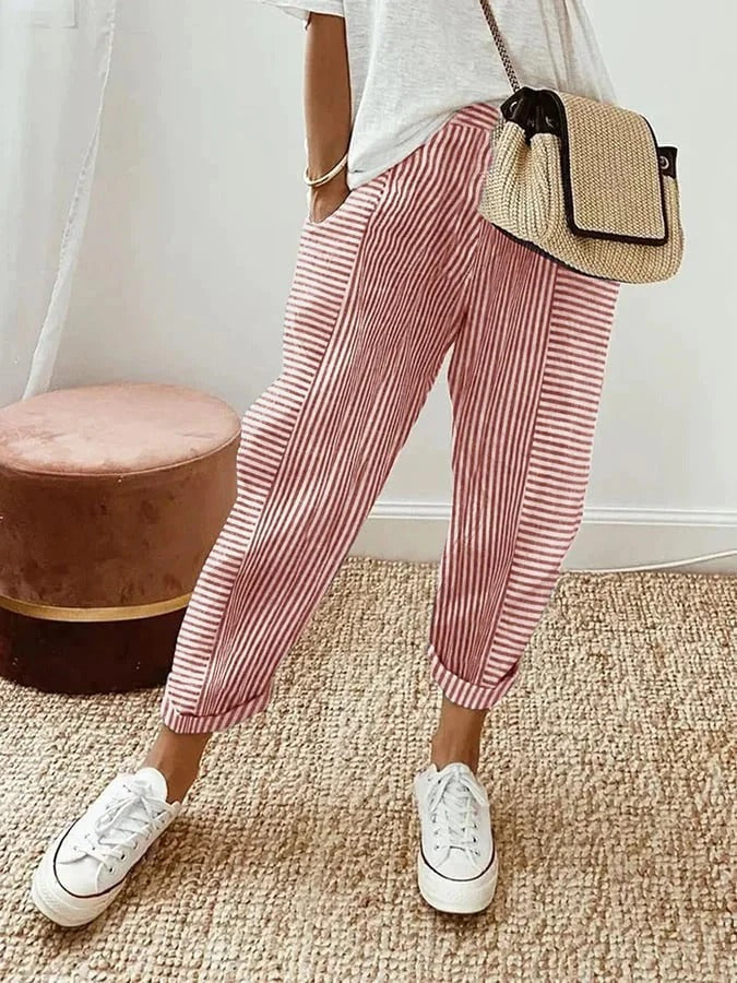 MOREAU LYON | PANTALONS RAYÉS STYLÉS POUR FEMMES