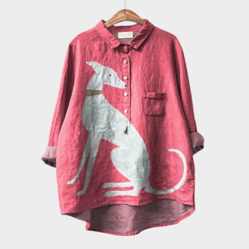 MOREAU LYON | BLOUSE MOTIFS CHIENS POUR FEMMES